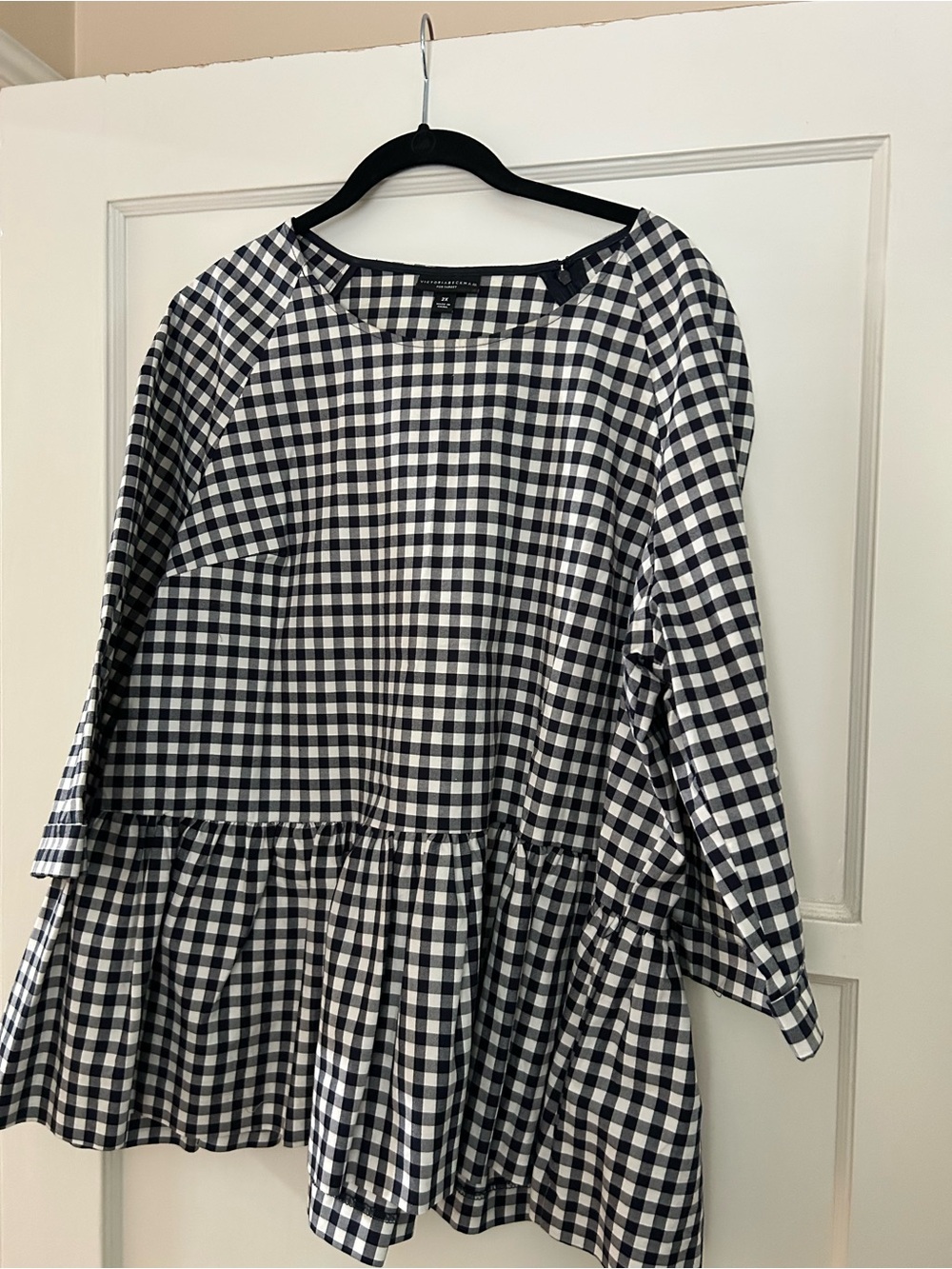 Victoria Beckham for Target gingham top, 2X
